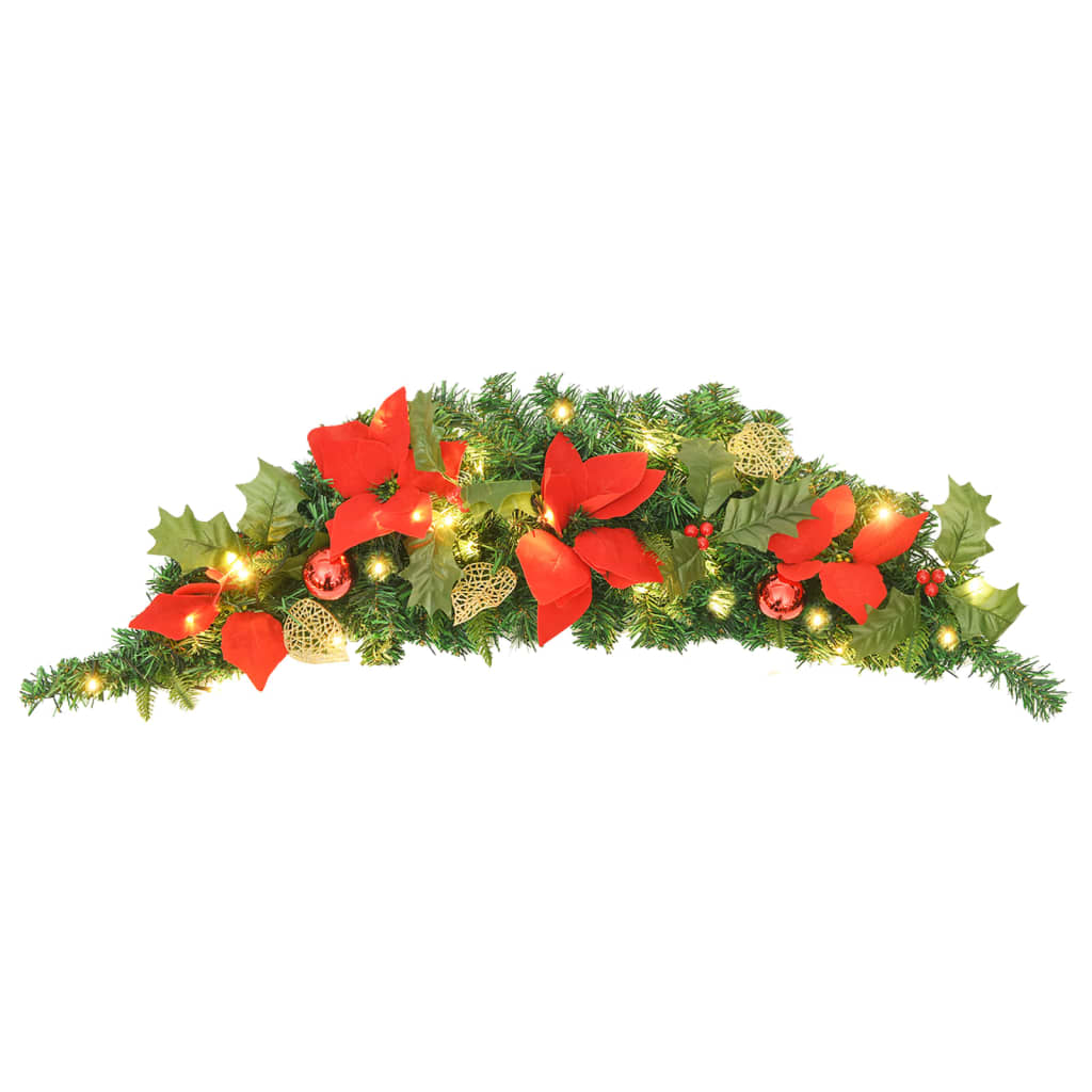Vidaxl Christmas arch with LED lights 90 cm PVC Green