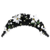 Vidaxl julebue med LED -lys 90 cm PVC sort