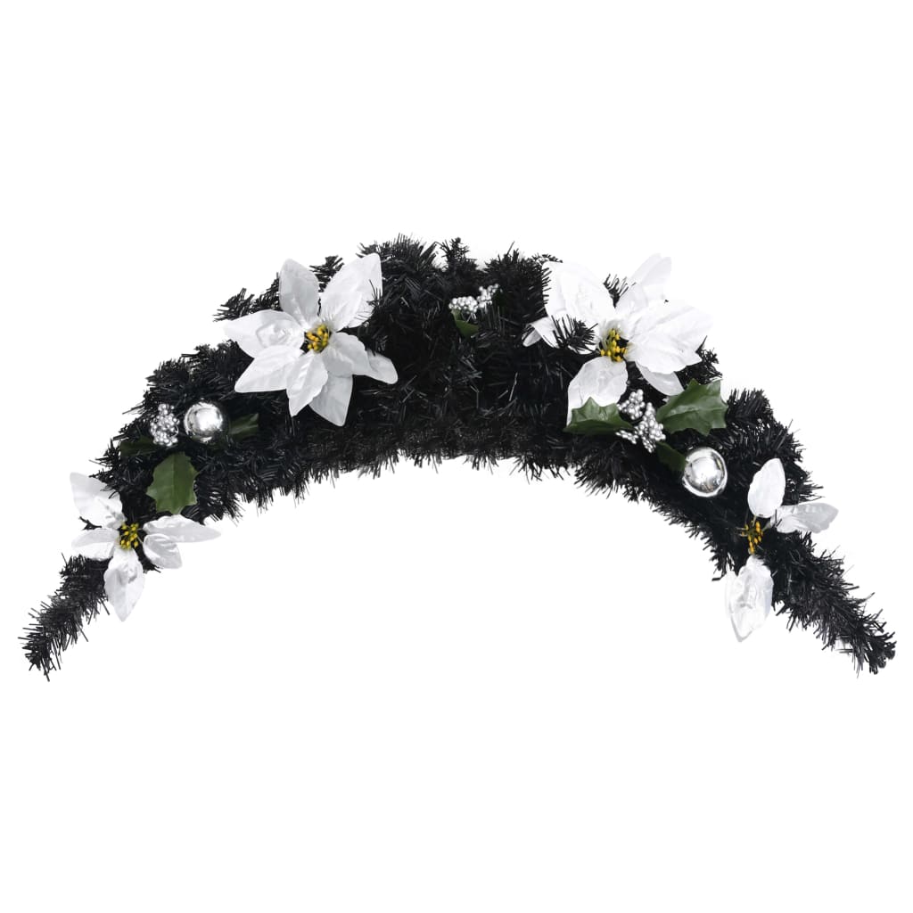 Vidaxl julebue med LED -lys 90 cm PVC sort