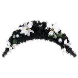 Vidaxl julebue med LED -lys 90 cm PVC sort