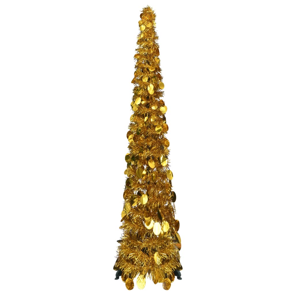 Vidaxl Kunstkerstboom Popup 120 cm Haustier Goldfarbe