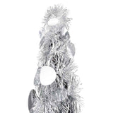 Vidaxl Kunstkerstboom Pop-up 120 cm Pet srebro