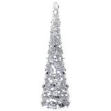 Vidaxl Kunstkerstboom Pop-Up 150 cm Pet Silver Colored
