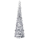 Vidaxl Kunstkerstboom Pop-up 180 cm Pet Silver Colored