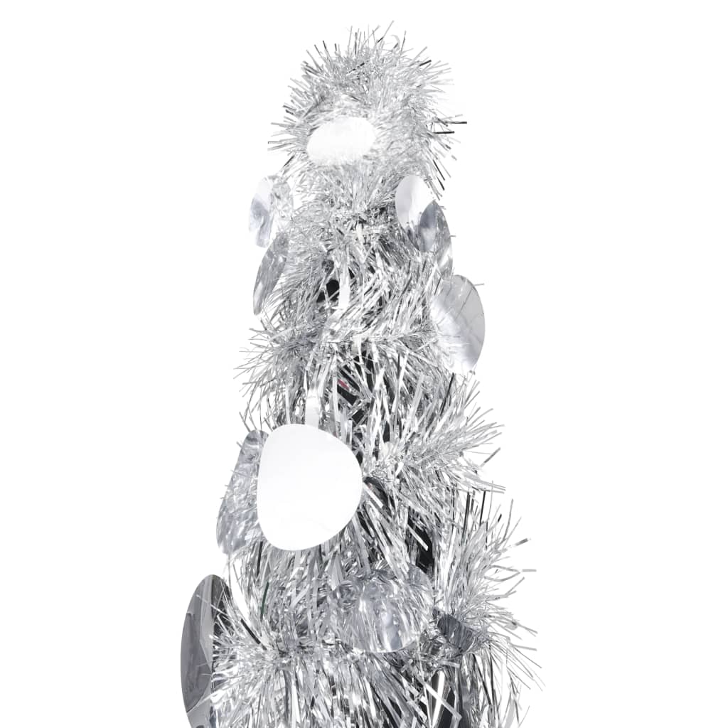 Vidaxl Kunstkerstboom Pop-up 180 cm Pet Silver Colored