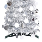 Vidaxl Kunstkerstboom Pop-up 180 cm Pet Silver Colored