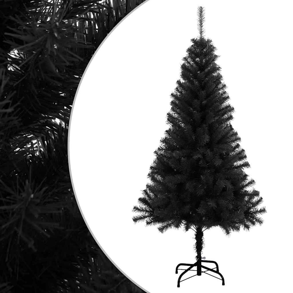Vidaxl Kunstkerstboom with standard 150 cm PVC Black
