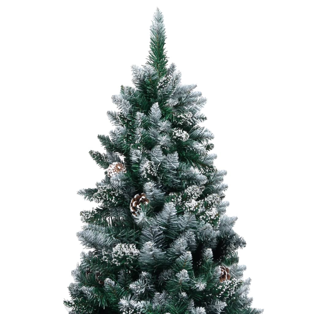 Vidaxl Kunstkerstboom with pine cones and white snow 150 cm