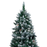 Vidaxl Kunstkerstboom with pine cones and white snow 150 cm
