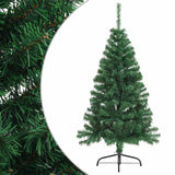 Vidaxl Kunstkerstboom with standard half 150 cm PVC green