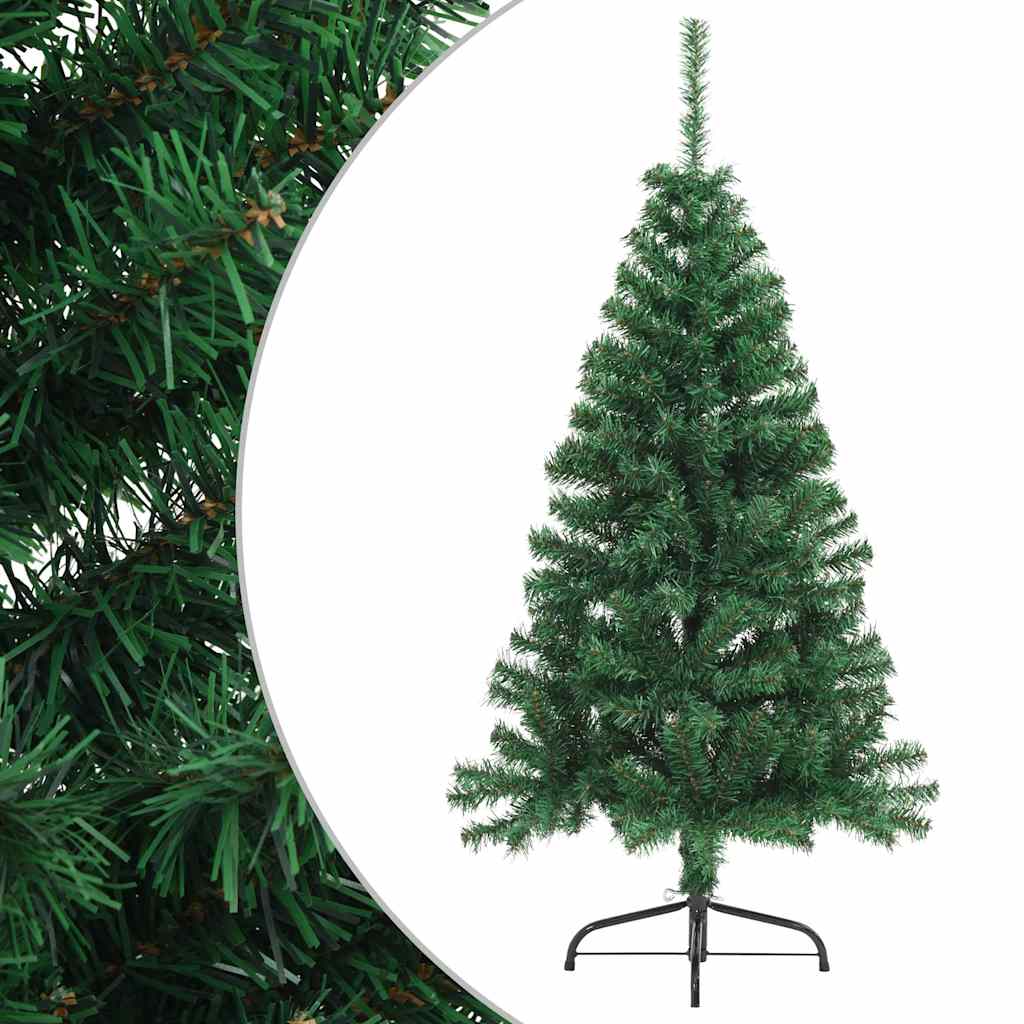 Vidaxl Kunstiskore mat Standard hallef 150 cm pvc gréng