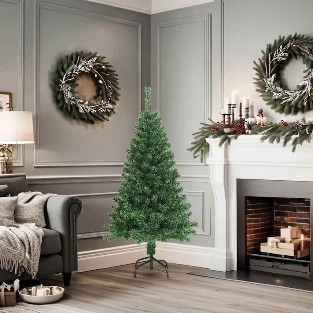 VidaXL Kunstkerstboom with thick branches 150 cm PVC green