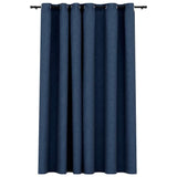 VidaXL Curtain Linen Look Damning With Eyes 290x245 cm Blue