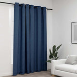 VidaXL Curtain Linen Look Damning With Eyes 290x245 cm Blue