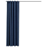 Bidaxl gardinlinne ser fördömande ut med krokar 290x245 cm blått