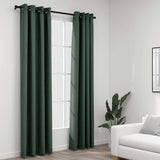 VidaXL Curtains Linen Look Damning Eyes 2 st 140x245 cm Green