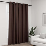 Vidaxl Curtain Linen Look Damning With Eyes 290x245 CM Taupe