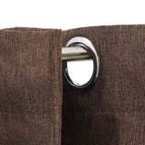 Vidaxl Curtain Linen Look Damning With Eyes 290x245 CM Taupe