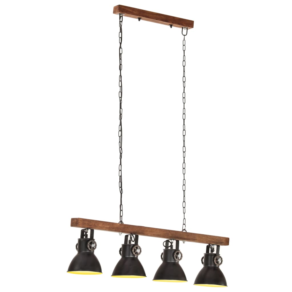 Vidaxl Ceiling Lamp Industrial E27 Mangohout Black