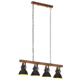 Vidaxl Ceiling Lamp Industrial E27 Mangohout Black