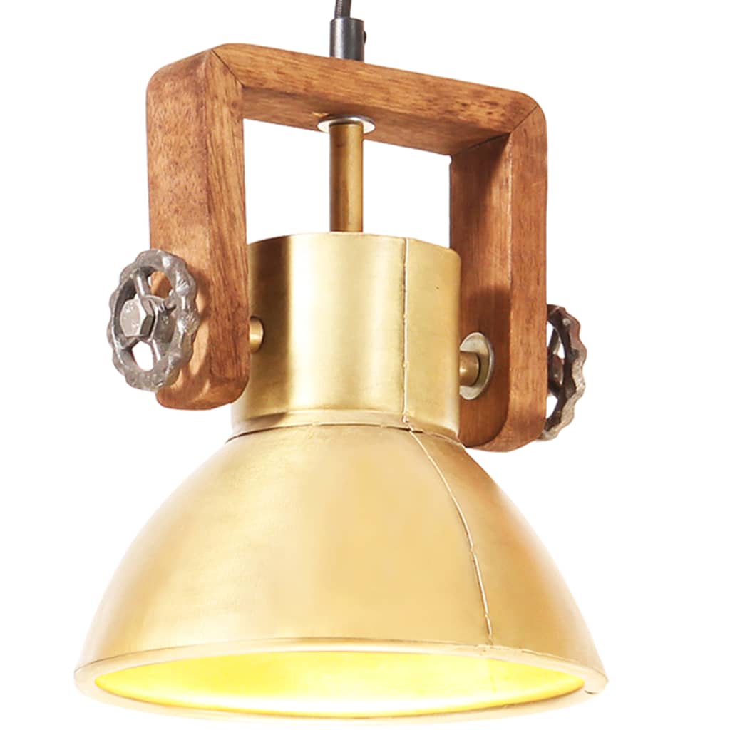 Vidaxl Hanging Lamp Industrial um 25 W e27 19 cm Messing -Colored
