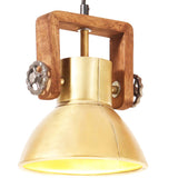 Vidaxl Hanging Lamp Industrial um 25 W e27 19 cm Messing -Colored