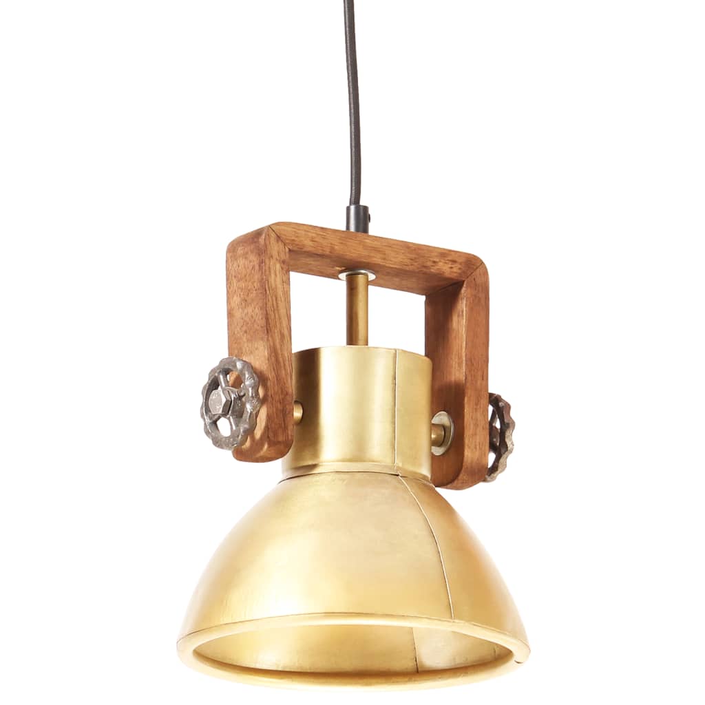 Vidaxl Hanging Lamp Industrial um 25 W e27 19 cm Messing -Colored