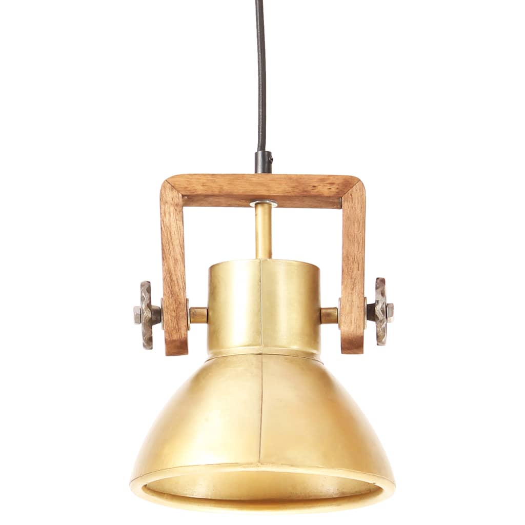 Vidaxl Hanging Lamp Industrial um 25 W e27 19 cm Messing -Colored