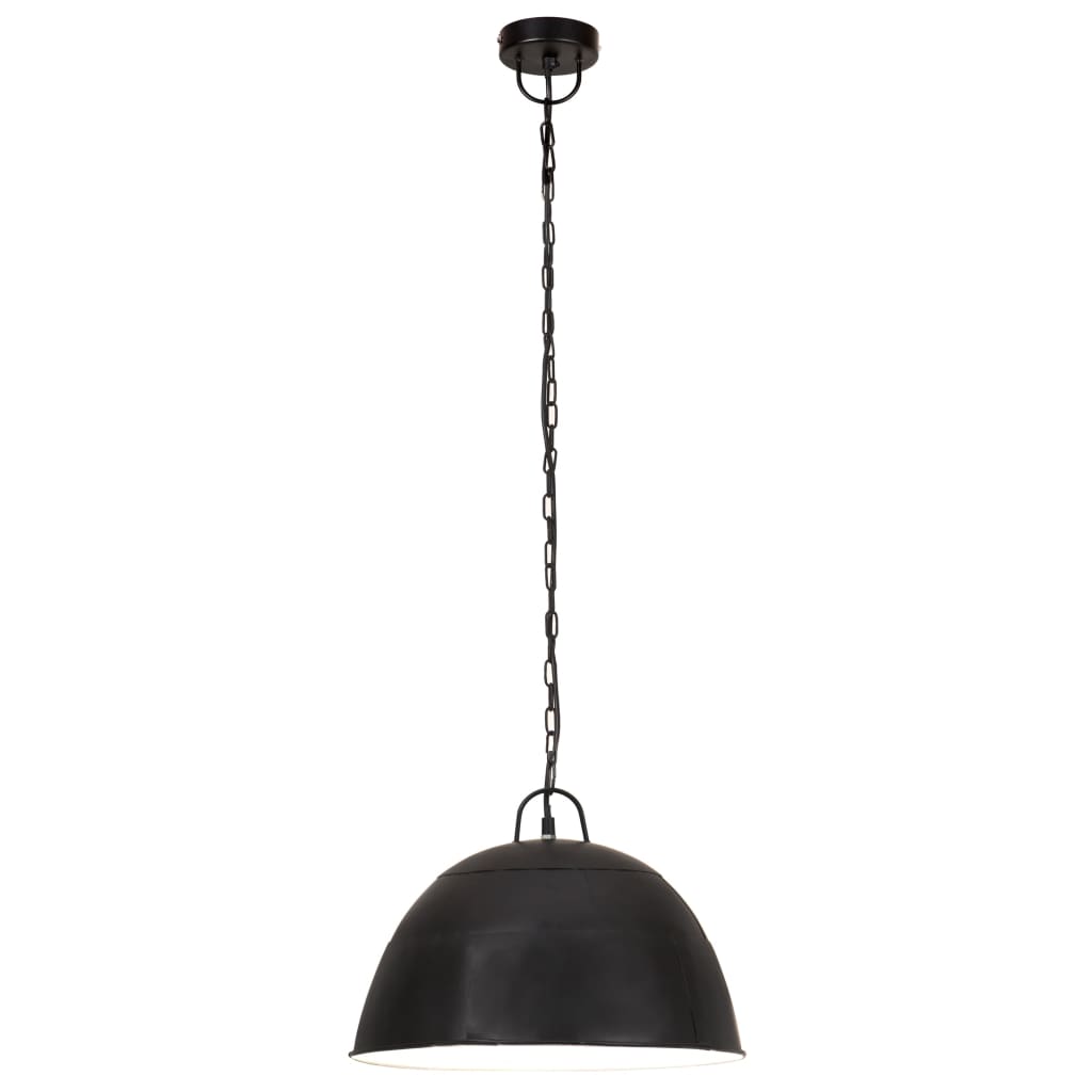 Vidaxl hanging lamp industrial vintage round 25 w e27 41 cm black