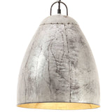 Vidaxl hänkend Lamp industriell ronderëm 25 w e27 32 cm sëlwer faarweg