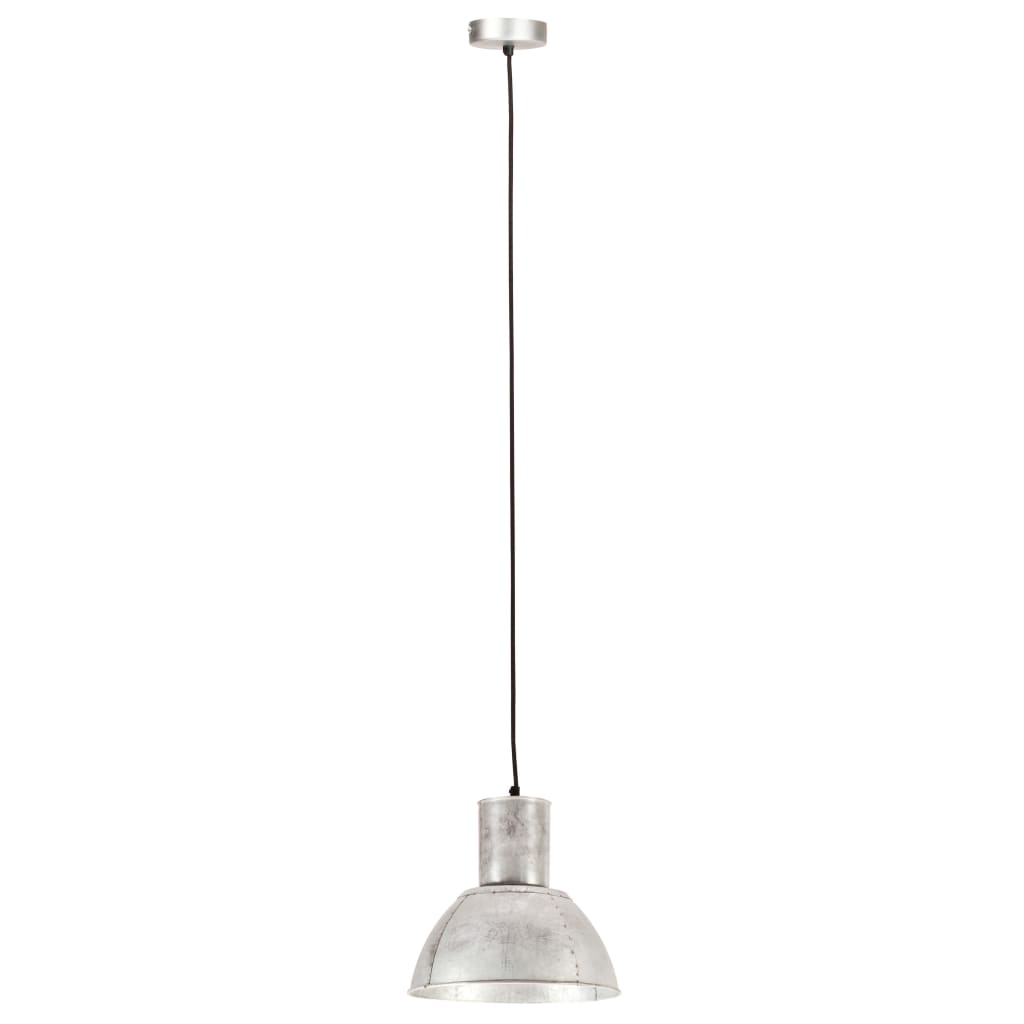 Vidaxl Hanging Lampe um 25 W E27 28,5 cm Silberfarbe