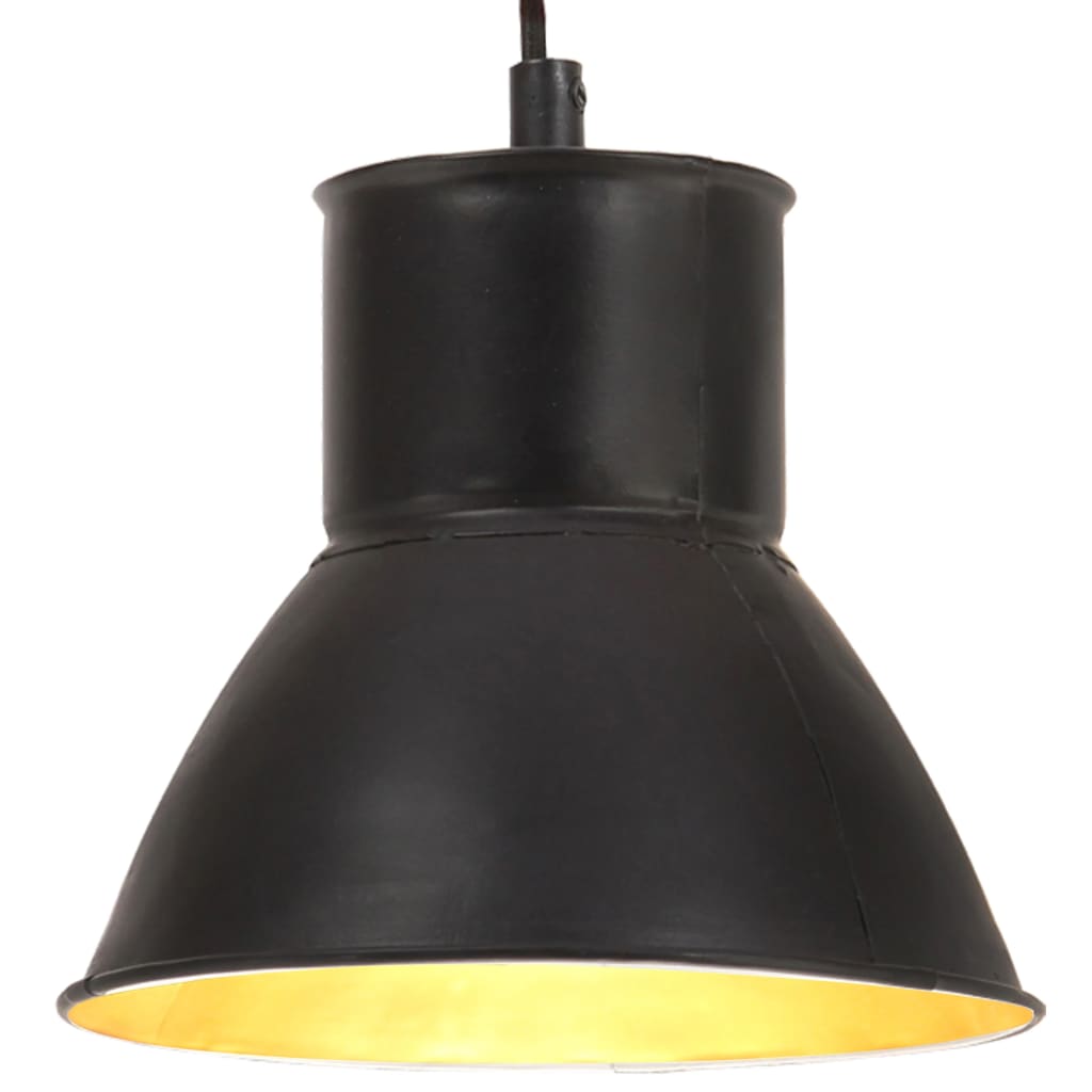 Lampe suspendue vidaxl autour de 25 w e27 17 cm noir