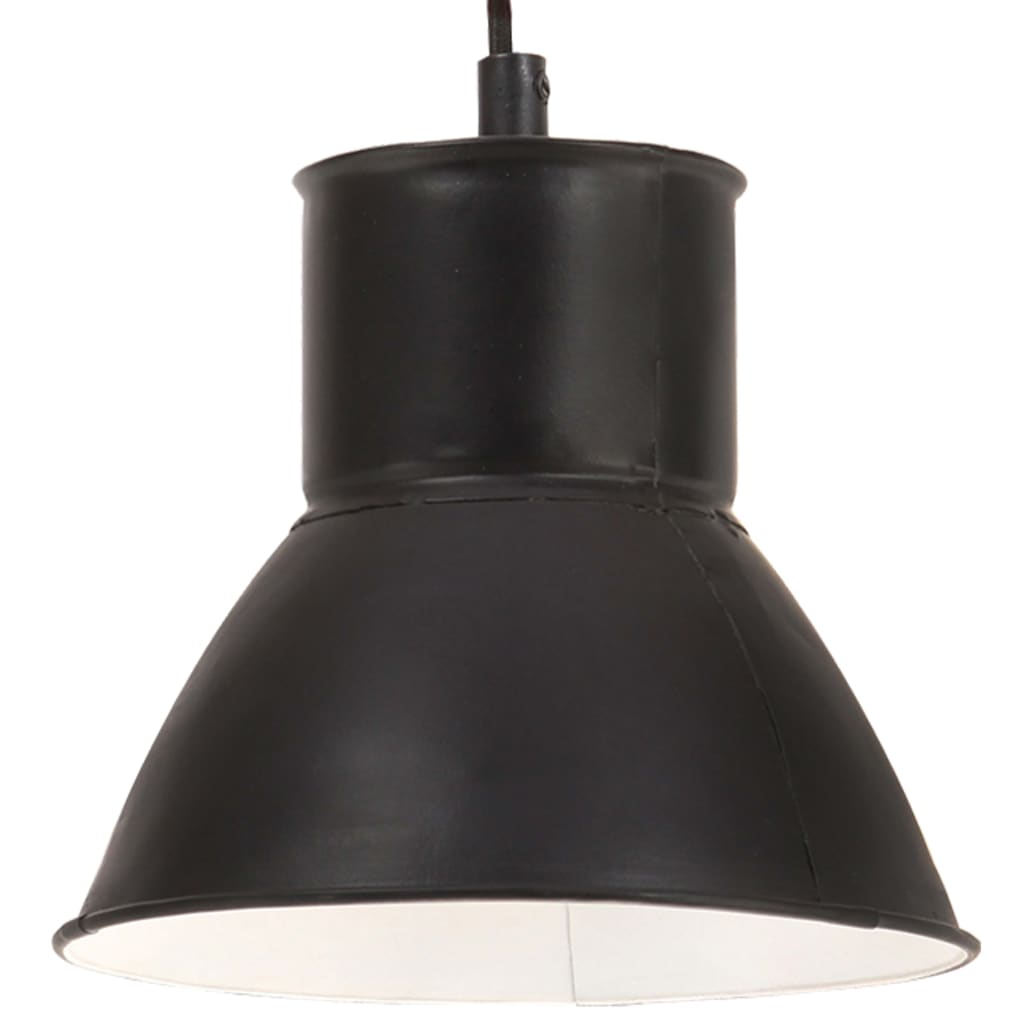 Lampe suspendue vidaxl autour de 25 w e27 17 cm noir