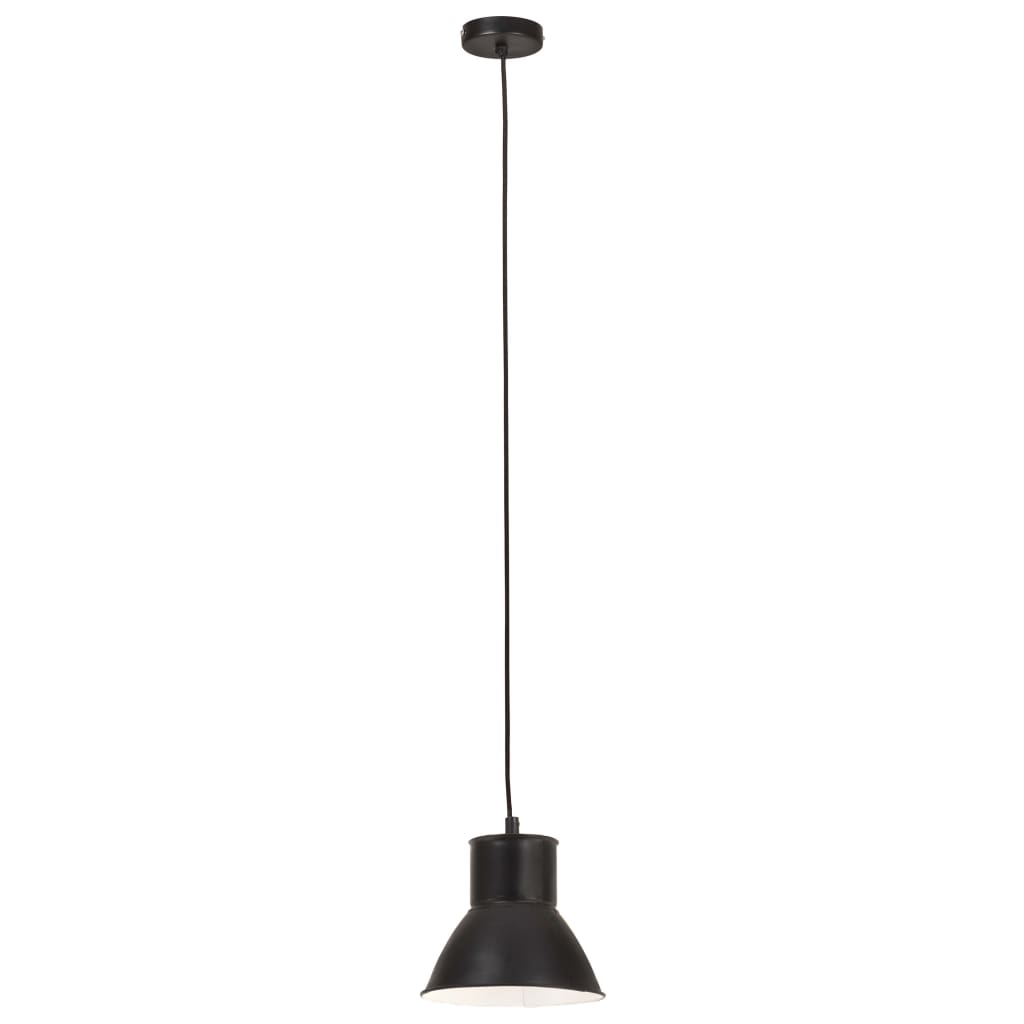 Lampe suspendue vidaxl autour de 25 w e27 17 cm noir