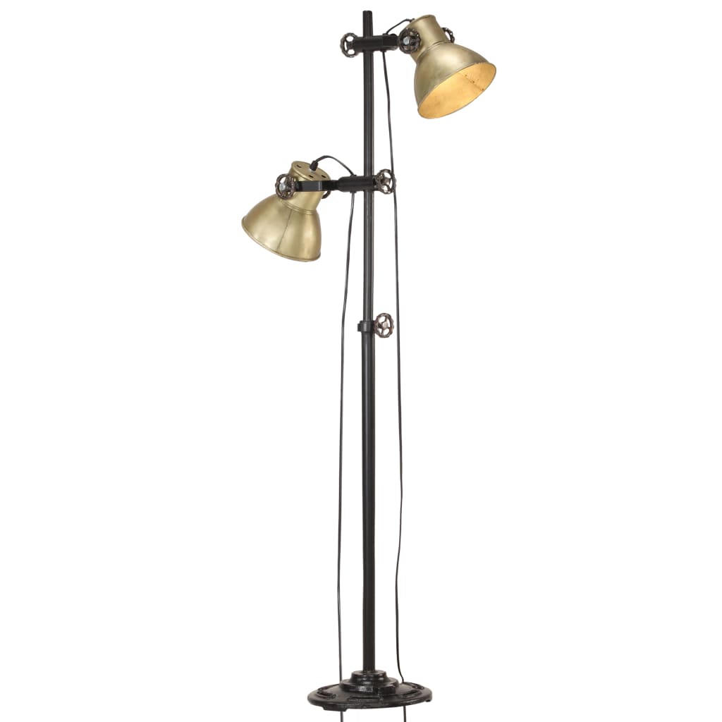 Lampadaire Vidaxl avec 2 abat-jour E27 en fonte en fonte colorée