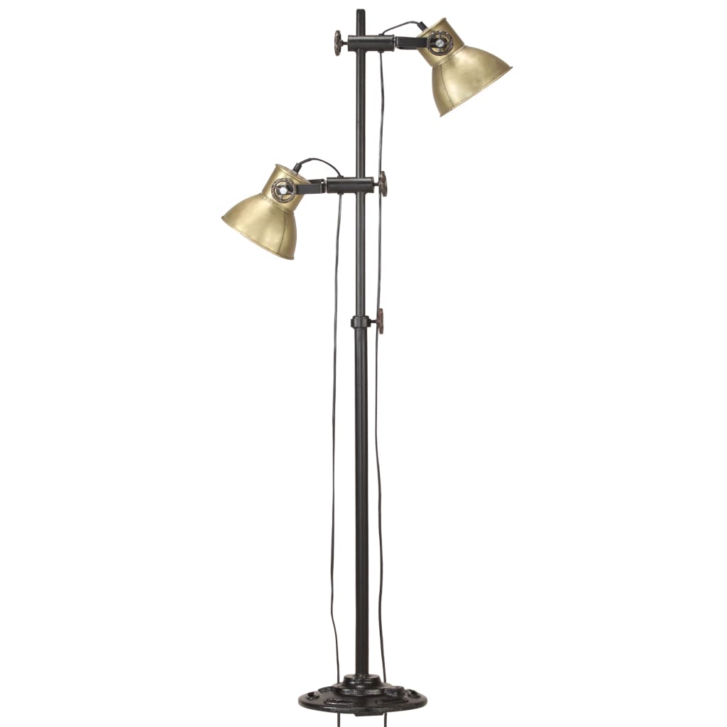 Lampadaire Vidaxl avec 2 abat-jour E27 en fonte en fonte colorée
