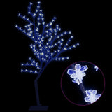Árvore de Natal de Vidaxl 128 LEDs Blue Cherry Blossom 120 cm