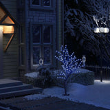 Árvore de Natal de Vidaxl 128 LEDs Blue Cherry Blossom 120 cm