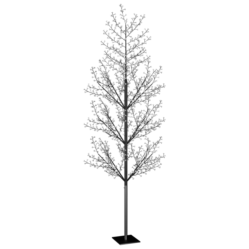 Árvore de Natal de Vidaxl 1200 LEDs Aquecimento de Cerejeira Luz Branca 400 cm