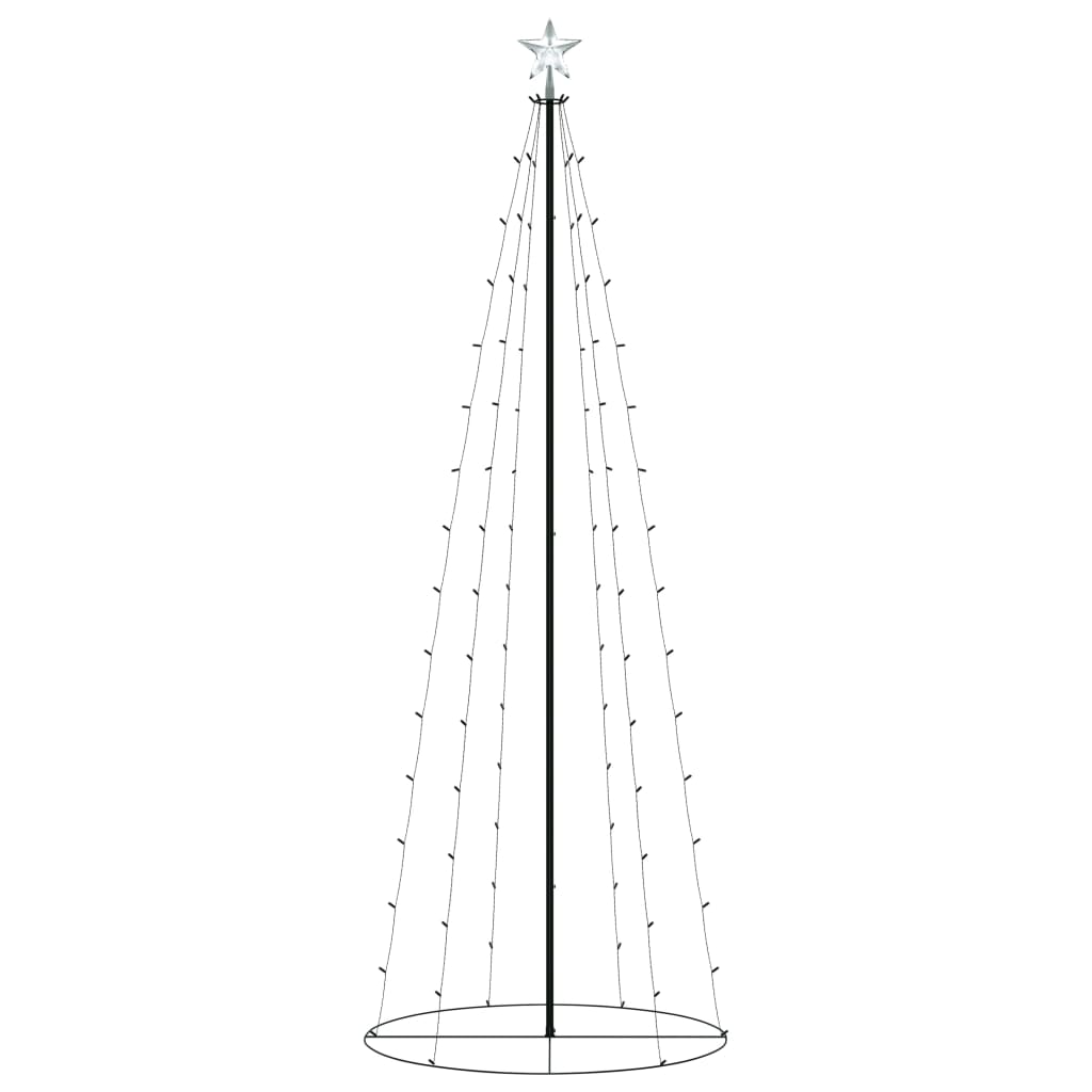 Vidaxl Kegelkerstboom 100 Warm -white LEDs 70x180 cm