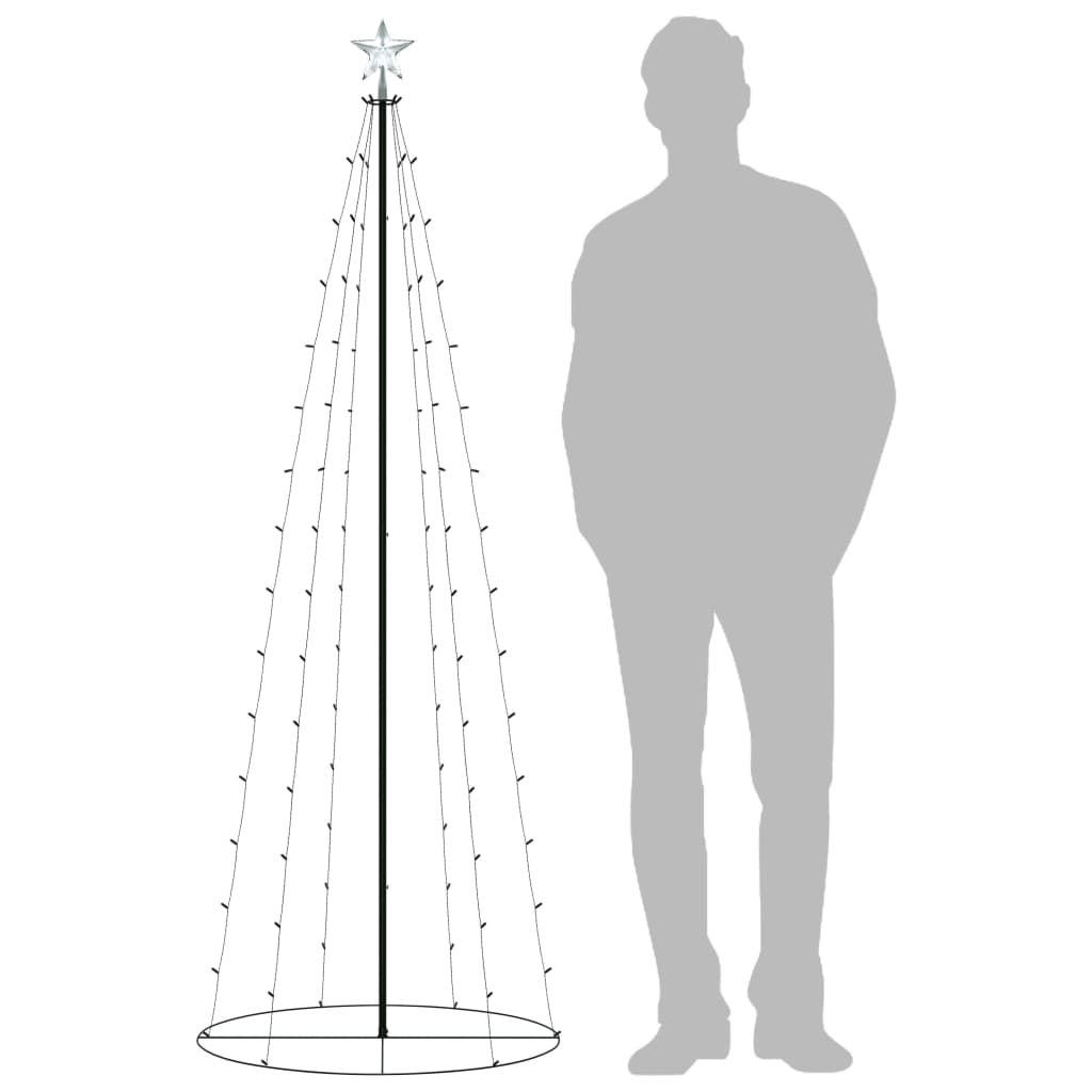 Vidaxl Kegelkerstboom 100 Warm -white LEDs 70x180 cm