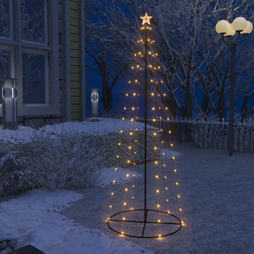 Vidaxl Kegelkerstboom 100 Warm -white LEDs 70x180 cm