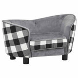 Vidaxl Dog Bank 68x38x38 cm Plush Gray