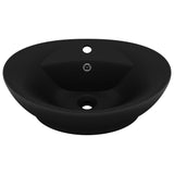 Vidaxl Wash -basin med landning oval 58,5x39 cm keramisk matt svart