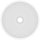 Vidaxl Washbasin Round 32.5x14 cm Ceramic Mat White