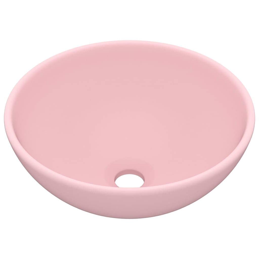 Vidaxl Washbasin Round 32.5x14 cm Matpown en céramique