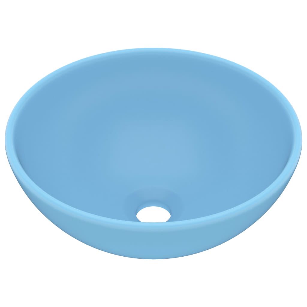 Vidaxl Washbasin Run 32.5x14 cm ceramiczny Matt jasnoniebieski