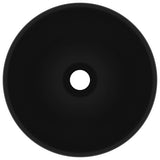 Vidaxl wastafel rond 32,5x14 cm keramiek matzwart