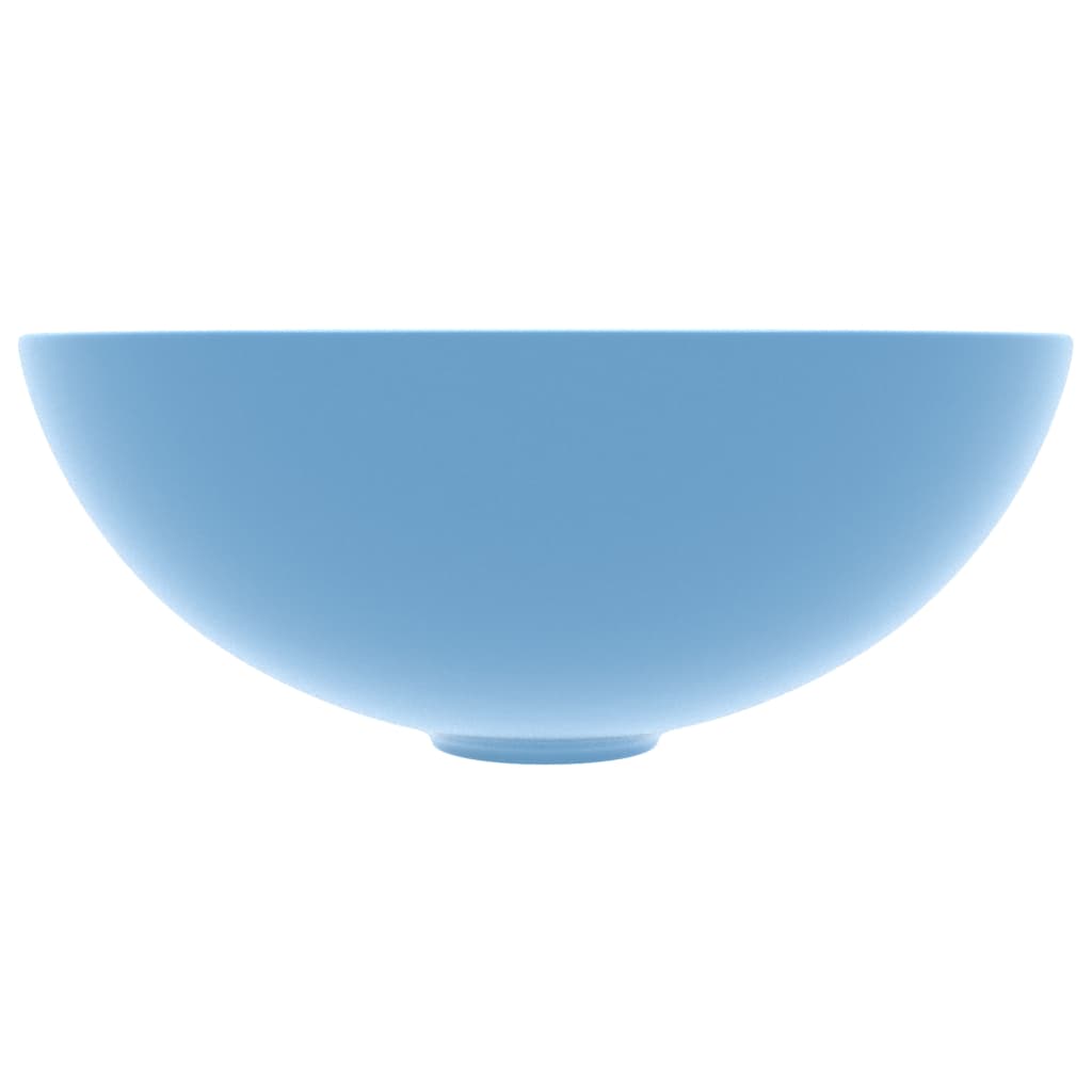 Vidaxl Washbasin okrągły ceramiczny jasnoniebieski
