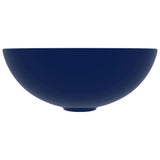 Vidaxl Washbasin Round céramique bleu foncé